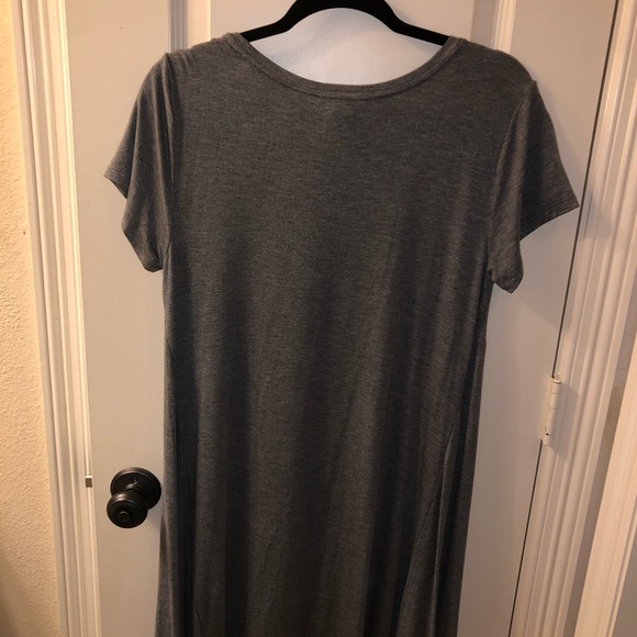 Plain grey Tshirt Dress - Picture 2 of 3
